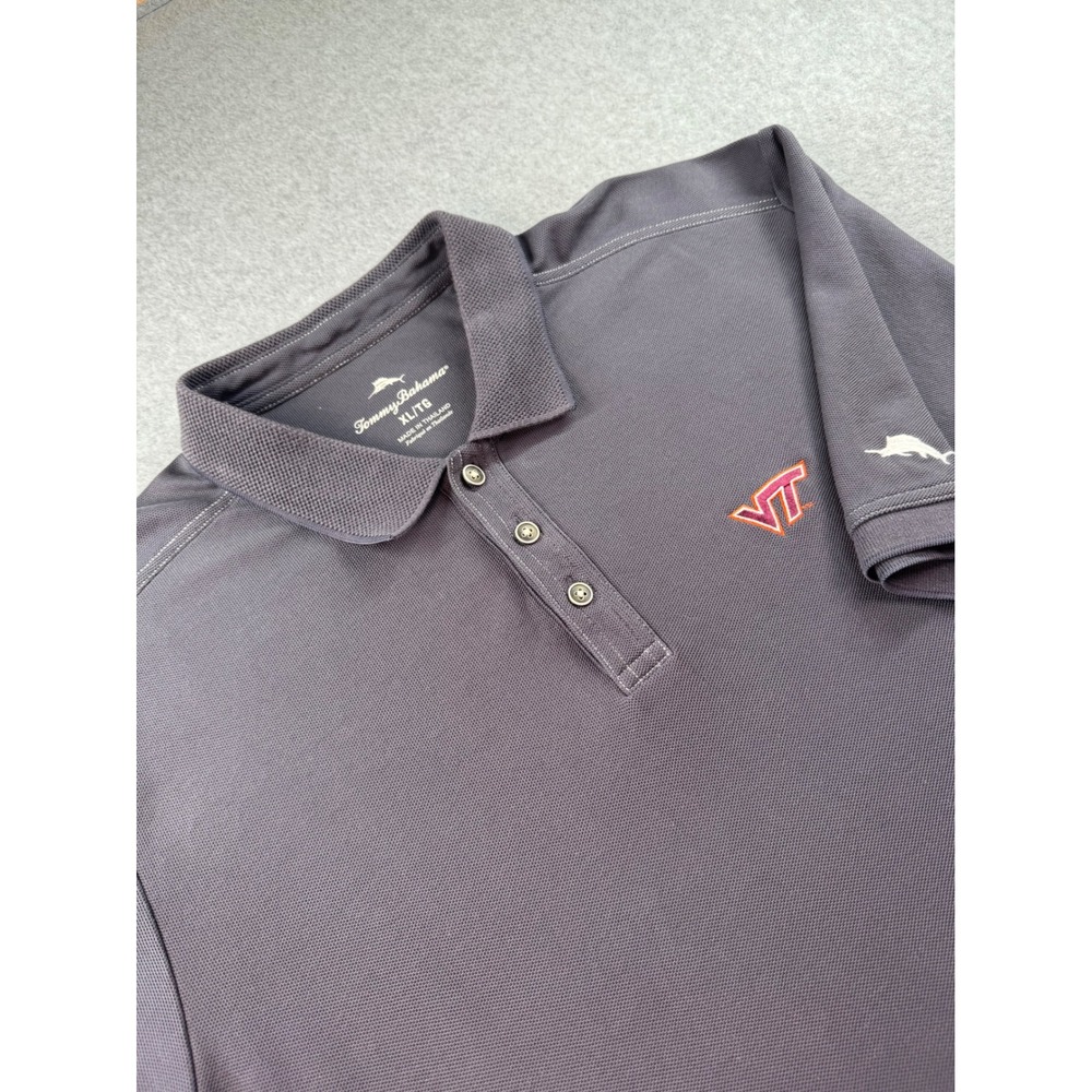 Tommy Bahama Mens Virginia Tech VT Emfielder Polo Shirt‎ Gray XL T219323